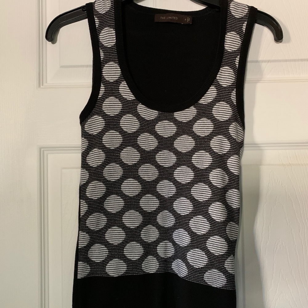 The Limited black and white sweater vest